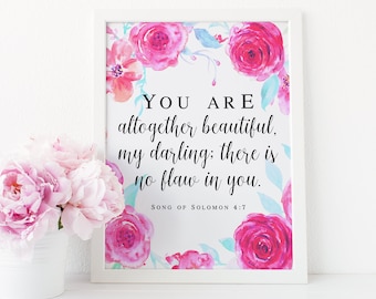 Song of solomon 4 7 | Etsy