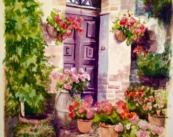Original art. Watercolor painting.