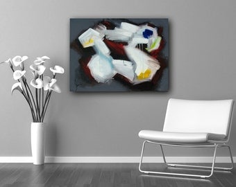 Black and White Abstract Art, abstract expressionism, custom art, modern art, colorful, wall art, canvas art, original art