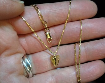 18ct Gold Sweet Heart Pendant Necklace