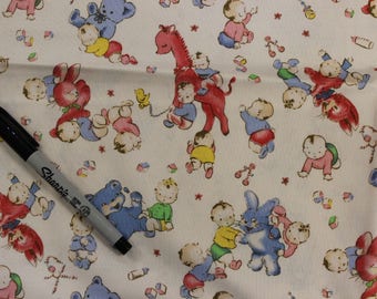 Vintage nursery Beth Ann Bruske Baby fabric Boy Girl 100% cotton fabric by David Textiles