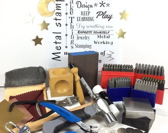 Jewelry stamp kit, Metal Stamping Kit, 3 Letter Sizes, 1.5mm, 2mm, 3m, stamping kit, stamp on metal, make stamped jewelry