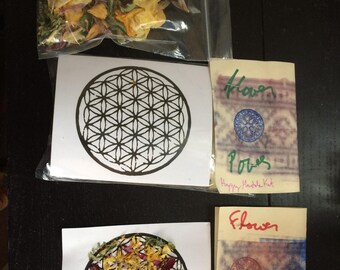 Create your own personal dried flower mandala geometry