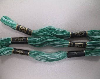Green Ombre Embroidery Floss