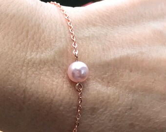 Pearl and Rose Gold Bracelet