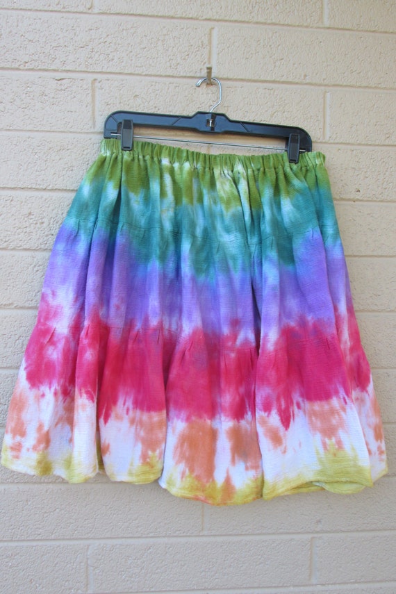 Items similar to womens plus size skirt Tie Dye Hippie skirt shirt ...