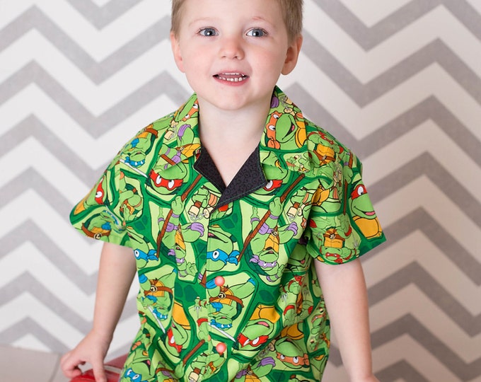 Little Boys Shirt - Toddler Boy Clothes - Birthday - Teenage Mutant Ninja Turtles - Boutique Boys - Boys Shirt - sizes 3T to ...