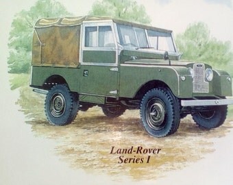 Ceramic Decals Retro LANDROVER SERIES 1 Iconic Transport