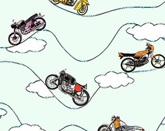 Moving Motorcycles Fabric - Freedom Motorcycles By Lucybaribeau - Motorcycles Cotton Fabric By The Yard With Spoonflower