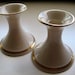 Pair of Lenox Candlesticks with Gold Trim, Lenox Candle Holders, Lenox Porcelain, Ivory Colored Porcelain, Lenox