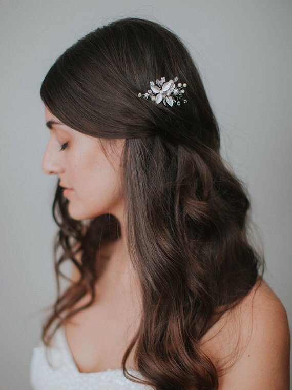 Gold Leaf Hair Comb Flower Hair Clip Gold Hair Comb