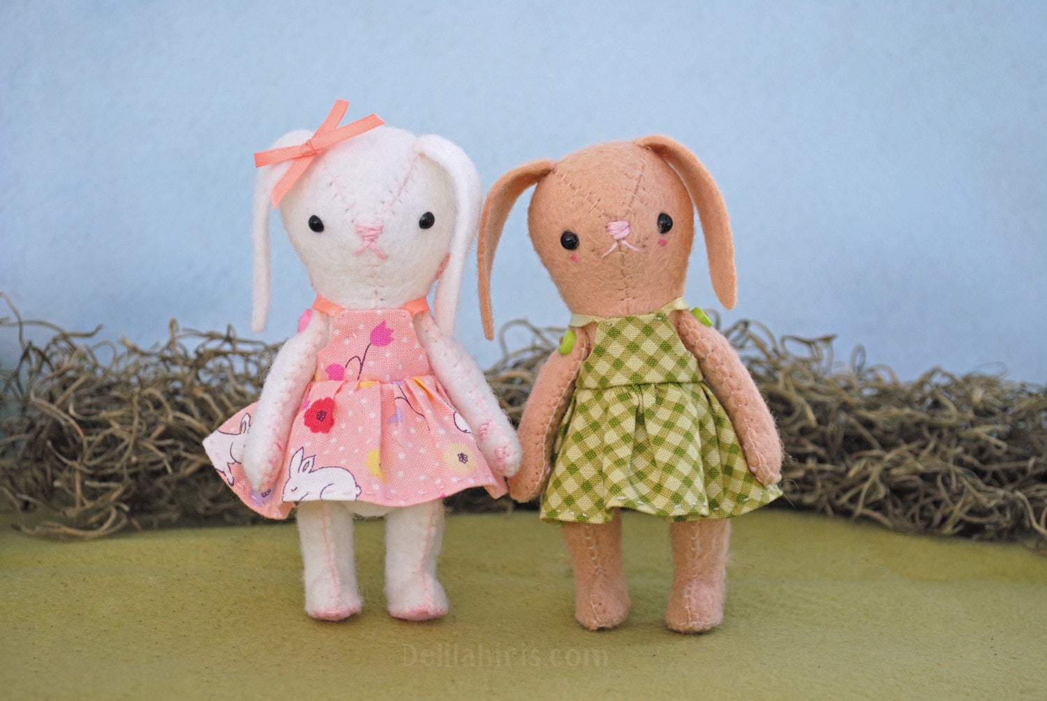 Felt Bunny Doll Pattern Printable PDF Doll Sewing Pattern