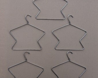 7 inch Doll Shirt / Skirt / Pants Hanger Set of 5 - Wire
