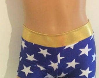 Dancewear. Gymnastics Shorts. Dance Shorts. Wonder Woman Shorts. SIZES 2T - Girls 12