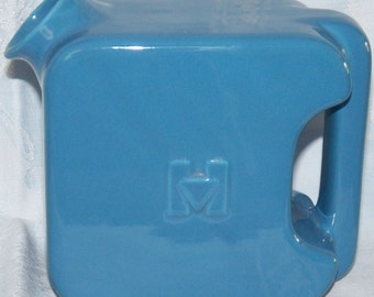 Vintage Hall China Hotpoint Refrigerator Water Server Pitcher Dresden Blue