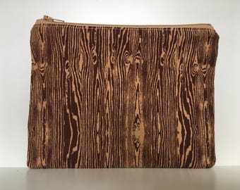 Reusable Sandwich Bag, Eco Friendly, Nylon Zipper Reusable Sandwich Bag, Wood