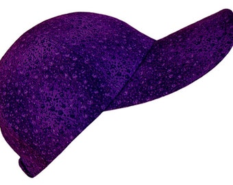 Purple Passion - Classic shade of Purple Baseball Ball Cap Flowers Vines Floral Jewel Tone Eggplant Ladies Fashion Hat by Calico Caps