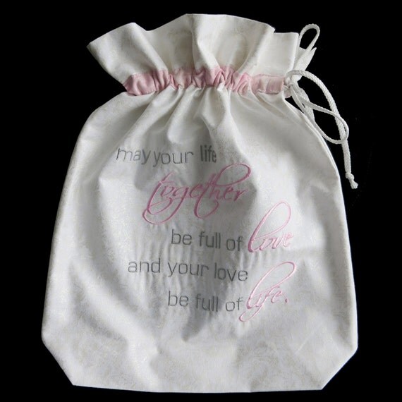 Wedding Card or Money Bag custom embroidered