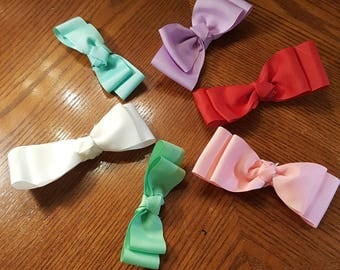 Boutique Custom Made OOAK Ribbon Hairbow-Choice of Color-