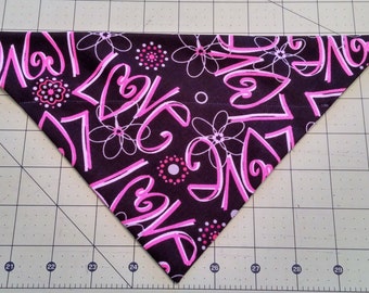 Valentine Dog Bandana, neckerchief, February, Love, wedding