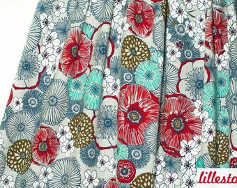 Lillestoff Stretchjersey "Blumenwald" Blue mottled by Susalabim