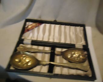 Vintage Eales Of Sheffield Since 1779 Grapefruit Orange Spoons In Case, collectable