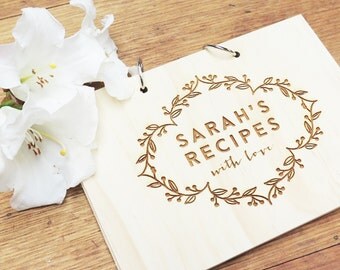 Recipe Book. Recipe Card. Kitchen Tea. Bridal Shower. Birthday Gift. Childrens Cookbook. Memento