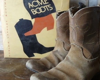 Vintage Childs CowBoy Boots Very Old Adorable Use for Display