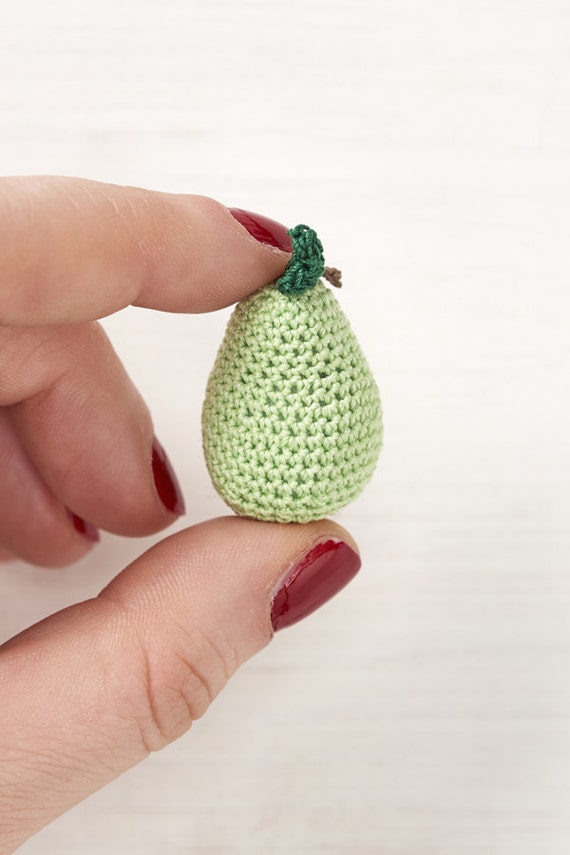 Micro crochet pear pdf pattern MollieMakes advent calendar day