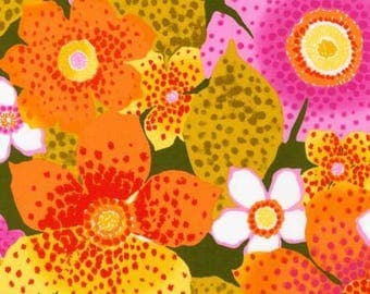 Robert Kaufman Laurel Canyon Collection Avocado Floral Fabric - 1 yard