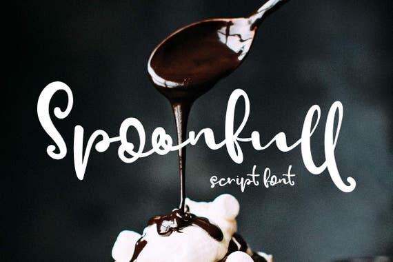 Calligraphy Font, Modern Calligraphy, Digital Fonts, Wedding Font, Invitation Font, Script Font, Digital Download, Spoonfull