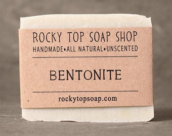 Bentonite Clay Soap - All Natural Soap, Handmade Soap, Fragrance Free Soap, Vegan Soap