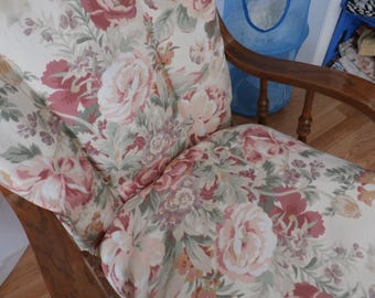 Nursery Glider Rocker SlipCover -Shabby Chic Pink Roses Covers for your cushions