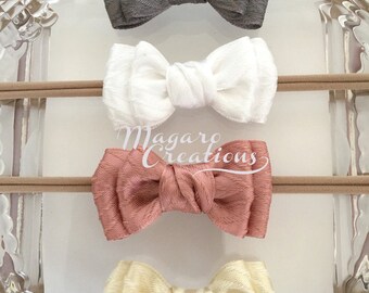Baby headband,bow headband,baby girl headband,infant headband,baby bow headband,bow tie headband,newborn headband,nylon headband.