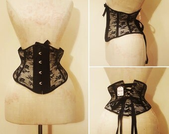 REDUCED - black and silver waspie 22- 24""