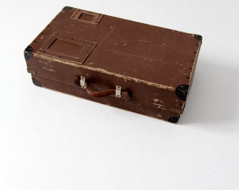 vintage shipping box, brown mailing box storage