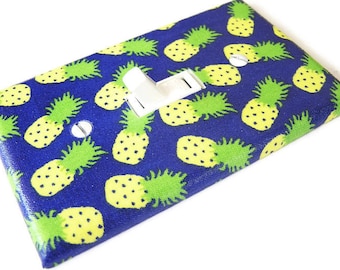 PINEAPPLES Light Switch Cover Plate Switchplate Tropical Decor