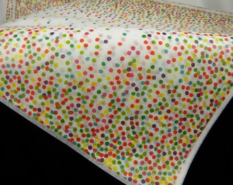 Tissue Paper Confetti Dots Print Tissue Sheets - Multi-color Party Gift Wrapping Paper - Craft Tissue - Event Supplies - 12 sheets