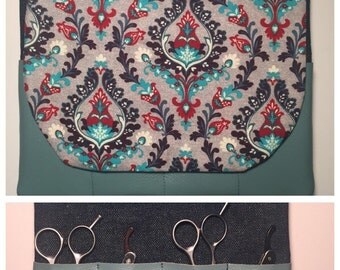 Double Sided Scissor Clutch - Securely Holds 8 Pairs of Shears or Razors