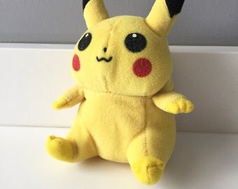Rare Pokemon Plush Toy - Vintage Pikachu Plush Toy - Original 1990s Pokemon Toy - First Generation Pokemon Anime Video Game