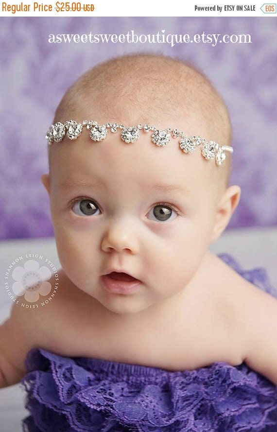 Rhinestone Headband Rhinestone Tie Back by ASweetSweetBoutique