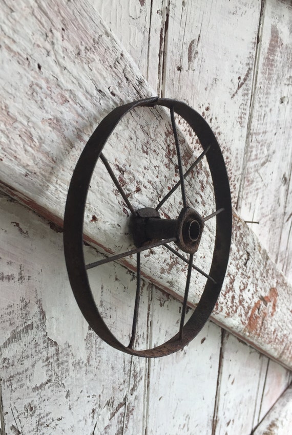 Antique Metal Wheel Small Spoked Wheels metal cart wheel