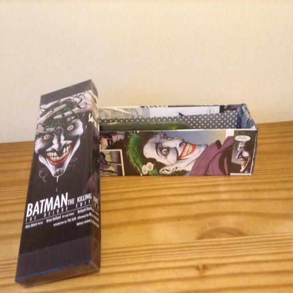 The Joker bottle gift box made from recycled comics sealed in