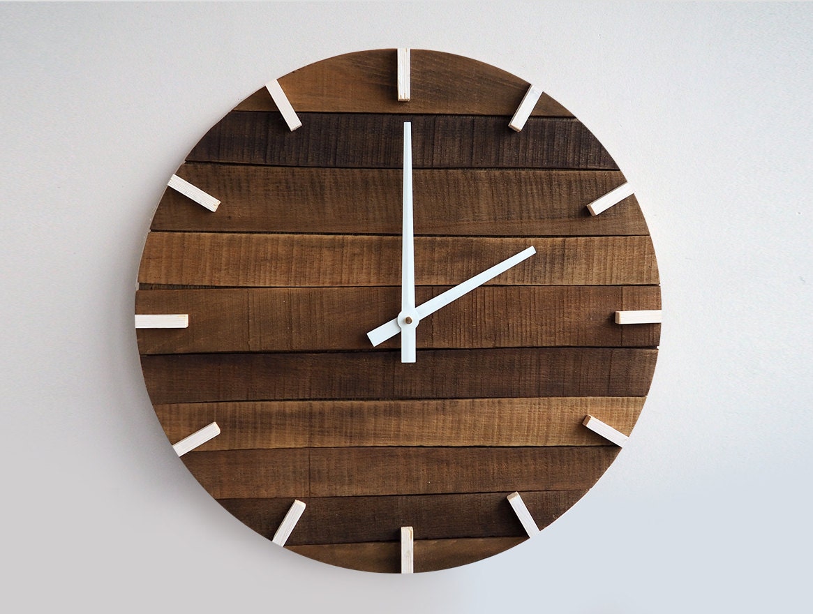 Rustic Wall Clock Large Wall Clock Home decor by ...