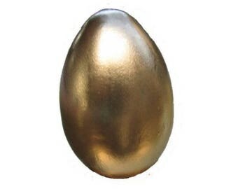 3 Wooden Eggs (2.5") - Gold