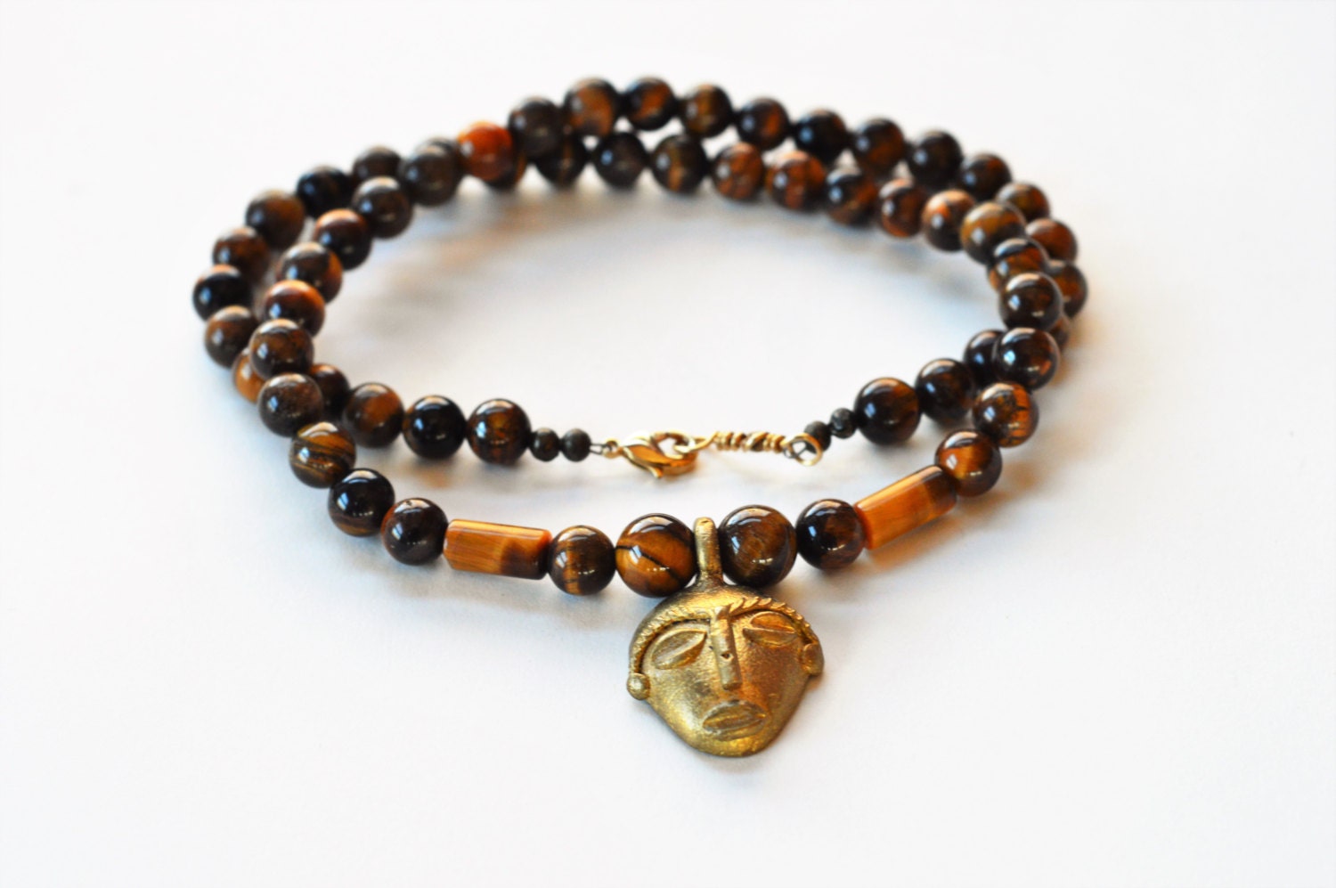 Tiger eye necklace Gift for men Mens jewelry Tigers eye