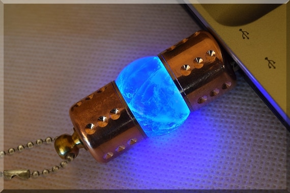 New!!! 8/16/32/64/128GB BLUE Quartz crystal USB flash drive with wood stand. Steampunk !!! FREE shipping !!! by SlavaTech steampunk buy now online