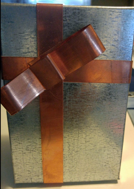 Items similar to Copper on Sheet Metal Decorative Gift Box on Etsy
