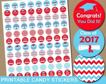 High School Graduation Party Favors - Graduation Candy Stickers - Class of 2017 Graduation Party Favors - College Graduation Party Ideas G3