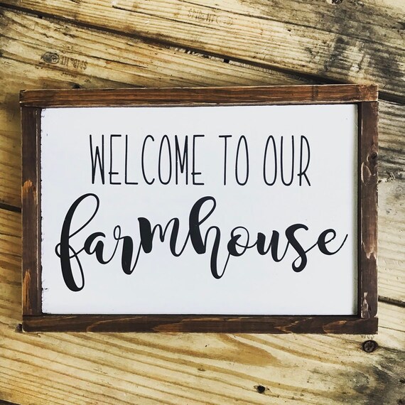 Welcome to our farmhouse sign christmas gift farmhouse